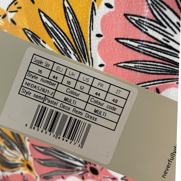 NWT Never Fully Dressed Multicolor Maxi Dress, Sz 12 - Picture 7 of 8